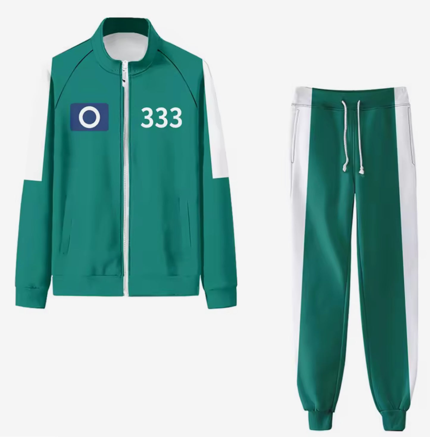 333 Squid Game Cosplay Kostüm – Spieler Trainingsanzug für Erwachsene (Jacke + Hose)