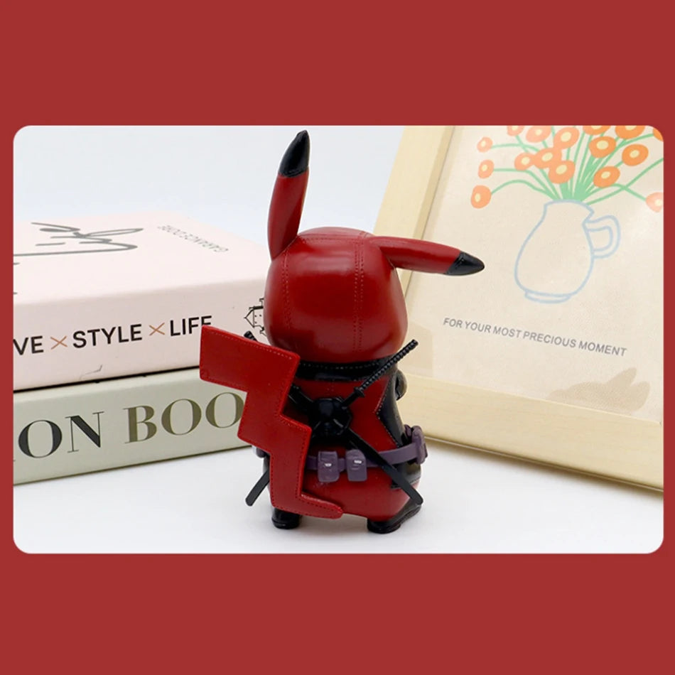 Kawaii Pikachu als Deadpool Figur 12cm